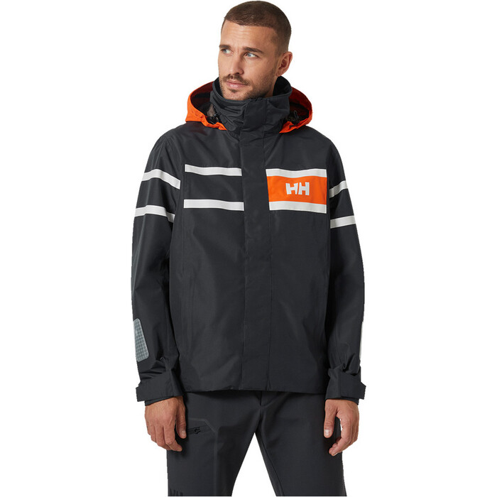 2024 Helly Hansen Hombres Salt Chaqueta Para Navegacin Costera 34423 - Ebony